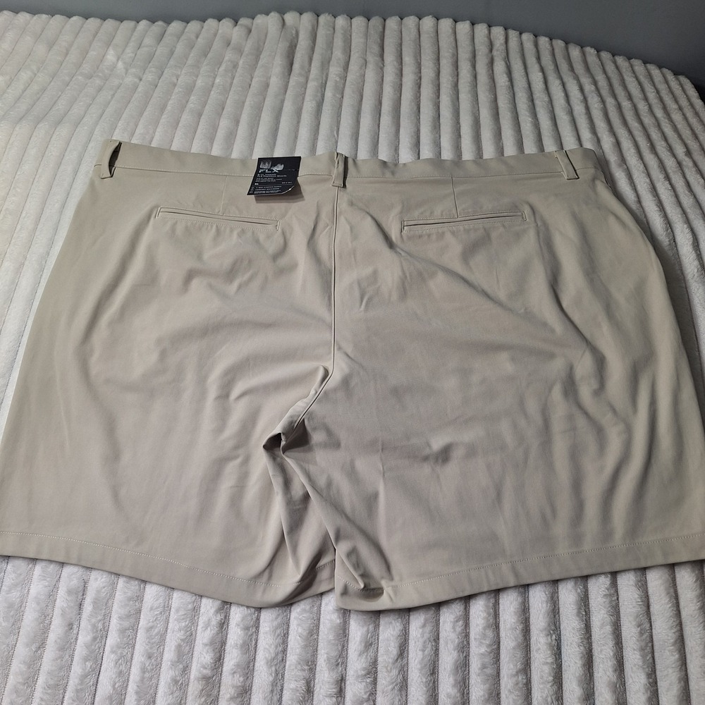 FLX Performance Premium 4 Way Stretch‎ Shorts Mens 54 TALL Beige Golf Microfiber - Picture 8 of 8